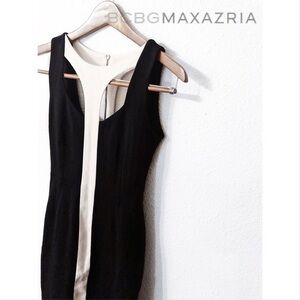 BCBGMaxAzria embellished color block dress